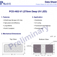 PCD-H02-V1深紫外PW新品UVC芯片4.5mW