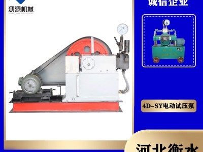 电动打压泵 衡水厂家 压力自控电动试压泵流量打压泵